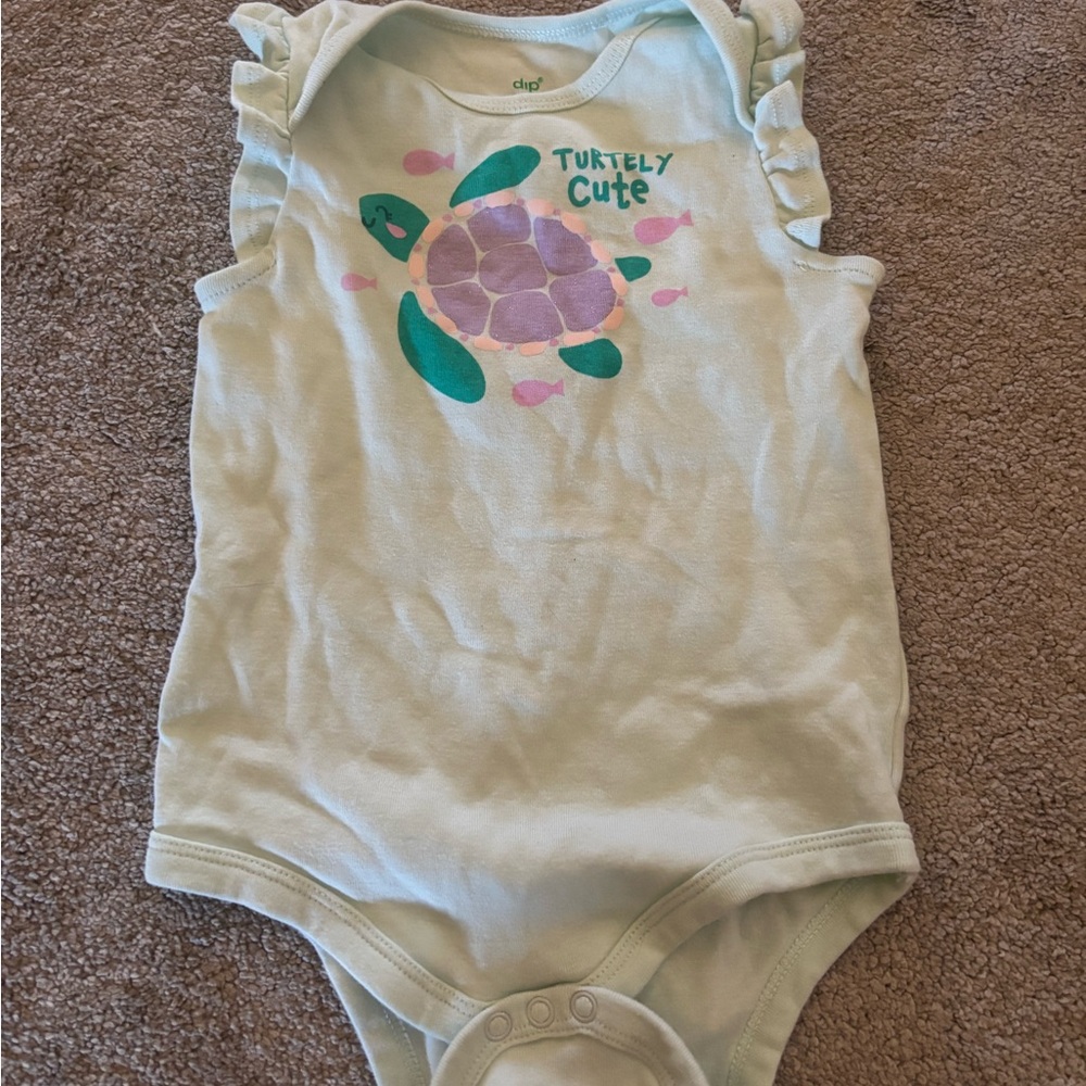 dip Light Green 'Turtely Cute' Turtle One-Piece